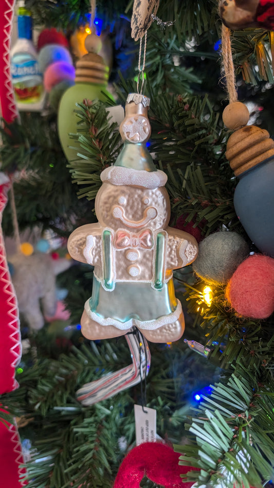 Glass Gingerbread Ornament