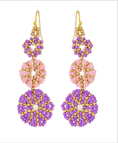 Seed Bead Drop Earrings