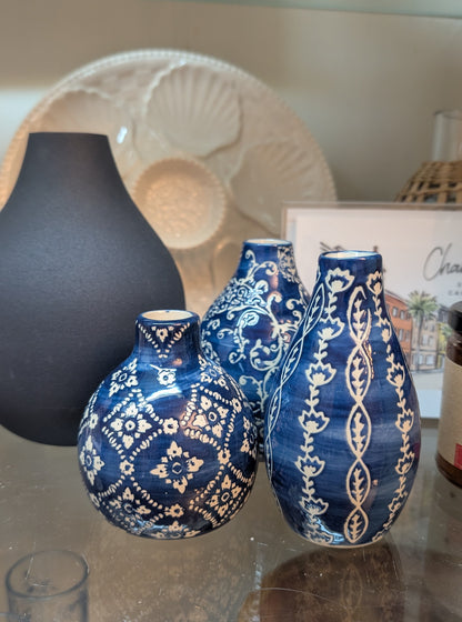 Blue Design Ceramic Vase