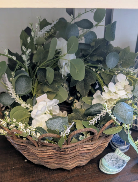 White Hydrangea Candle Ring