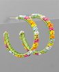 Flower Pattern Beaded Earrings