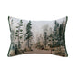 Cotton Evergreen Scene Pillow