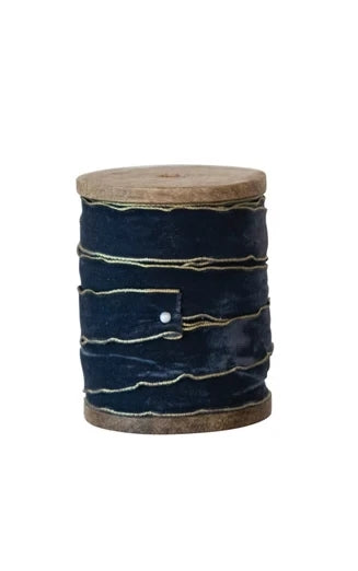 Velvet Ribbon On Wood Spool