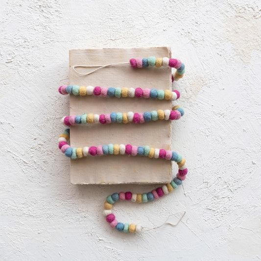 Wool Felt Ball Garland