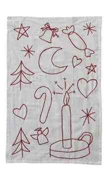 Christmas Embroidered Tea Towels