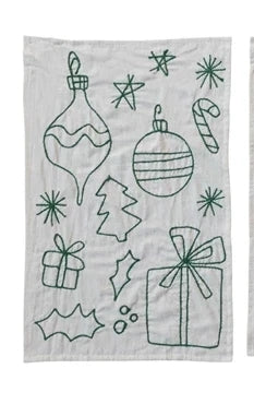 Christmas Embroidered Tea Towels