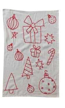 Christmas Embroidered Tea Towels