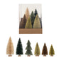 Sisal Brush Trees w/Wood Base