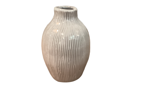 White Terra Cotta Vase 5.25