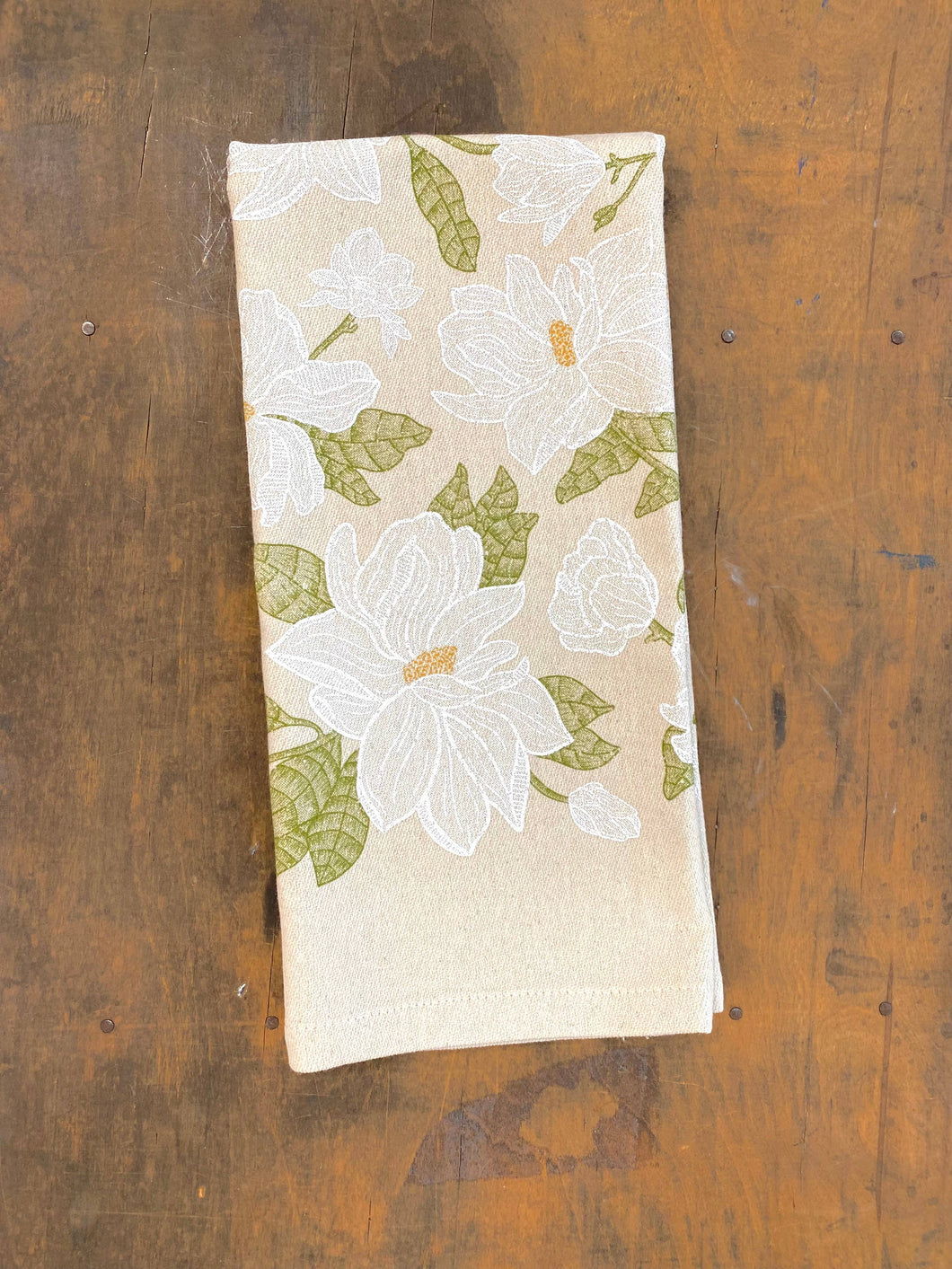 Magnolia Pattern - Tea Towel