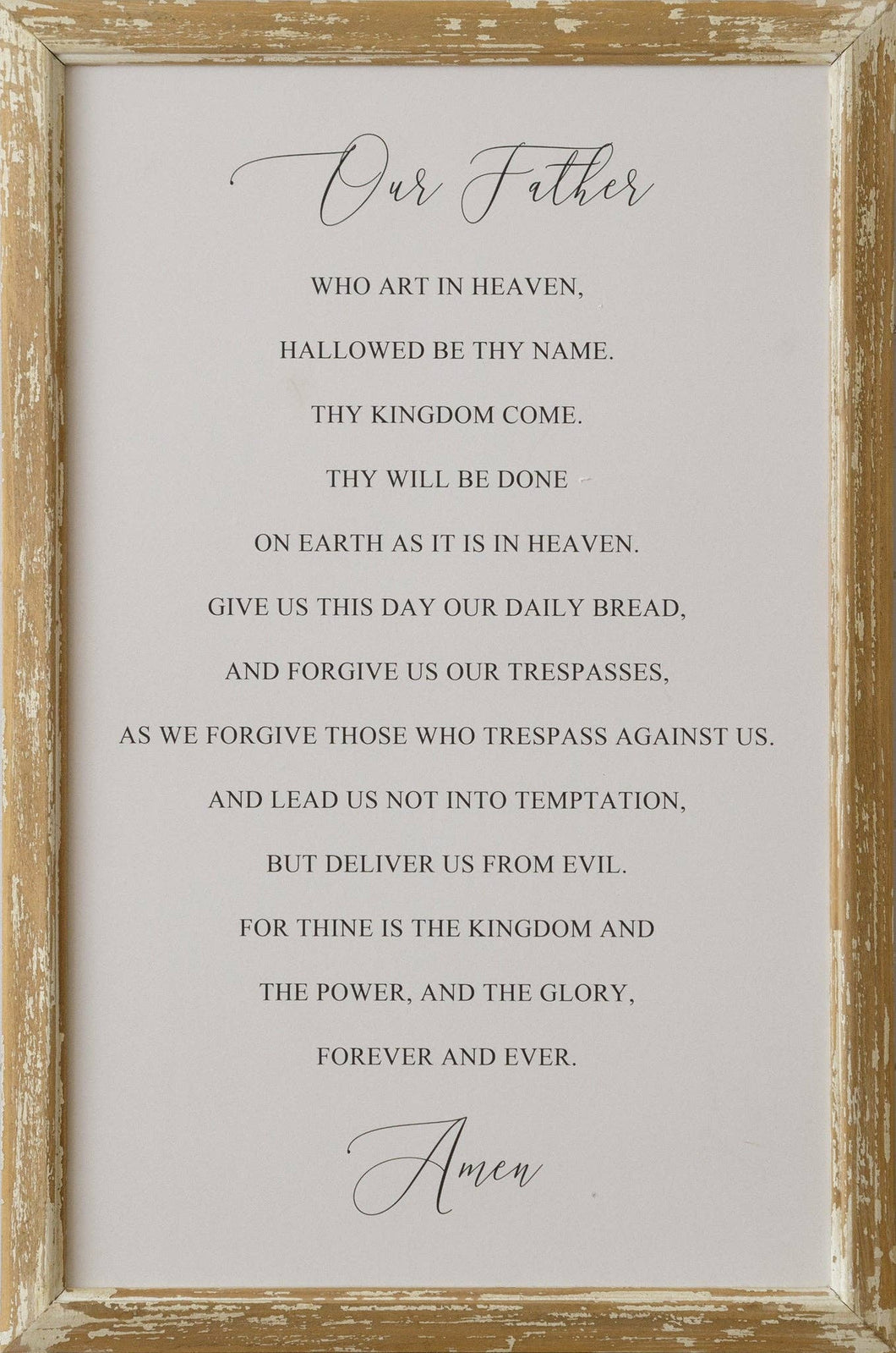 The Lord's Prayer Sign