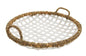 Woven Wood Tray White 19"rd