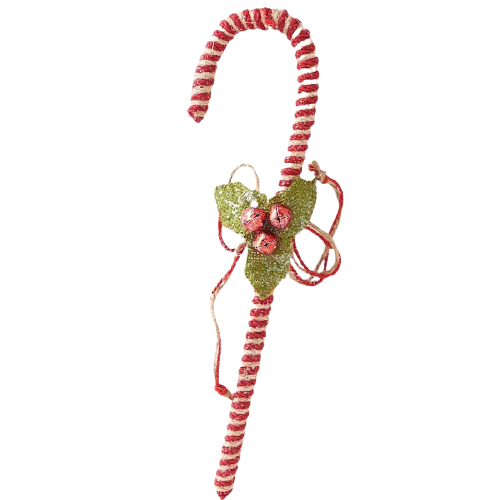 Candy Cane w/Holly Leaves 11