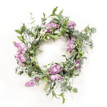 Load image into Gallery viewer, Purple Wildflowers Wreath, 24&quot;
