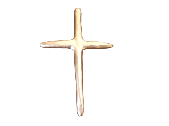 Gold Ceramic Cross 9.5" x 6.5"