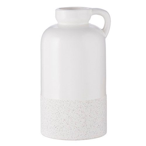 Stoneware Vase Cream Textured Bottom 10