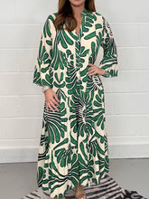 Load image into Gallery viewer, Printed Dress Palm Leaves

