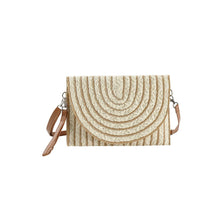 Load image into Gallery viewer, Color Striped Straw Clutch Bag
