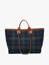 Load image into Gallery viewer, Navy/Green Satchel
