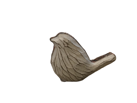 White Washed Ceramic Glittery Dove 5.25