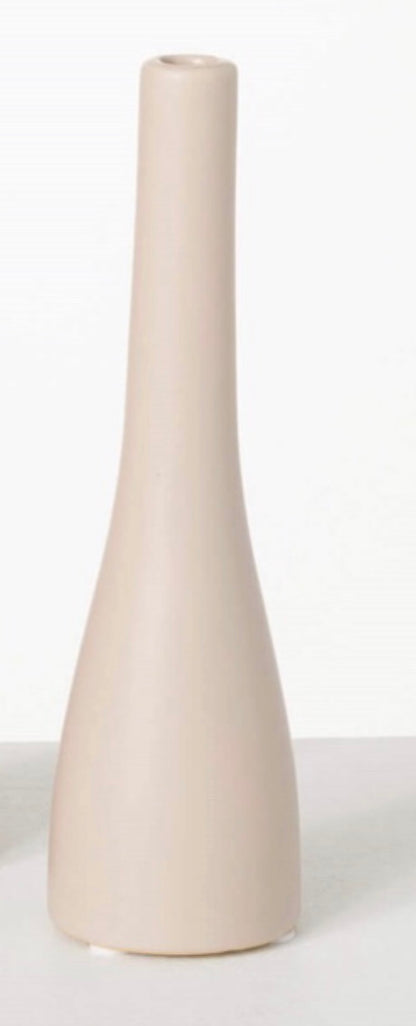 Long Neck Ceramic Vase 8.5" Assort Colors