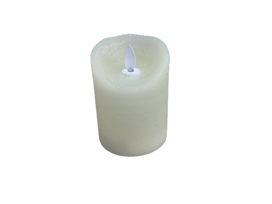 Cream LED Flickering Flame 3x4 Candle