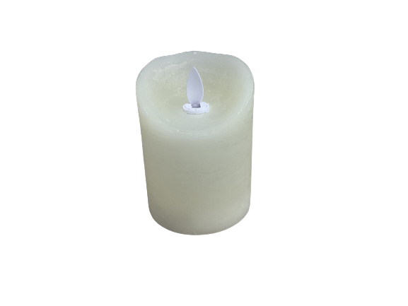 Cream LED Flickering Flame 3x4 Candle