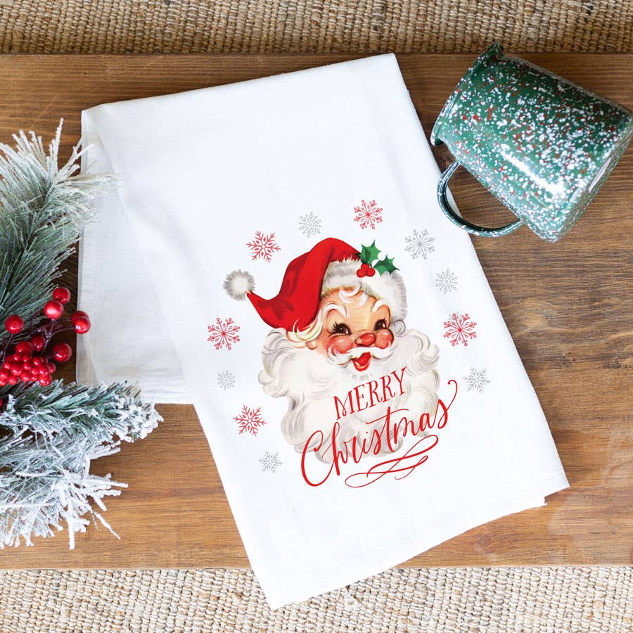 Christmas Tea Towel Santa