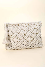 Load image into Gallery viewer, Crochet Clutch Tassel Bag
