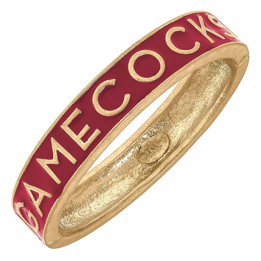 South Carolina Gamecocks Enamel Hinge Bangle in Garnet