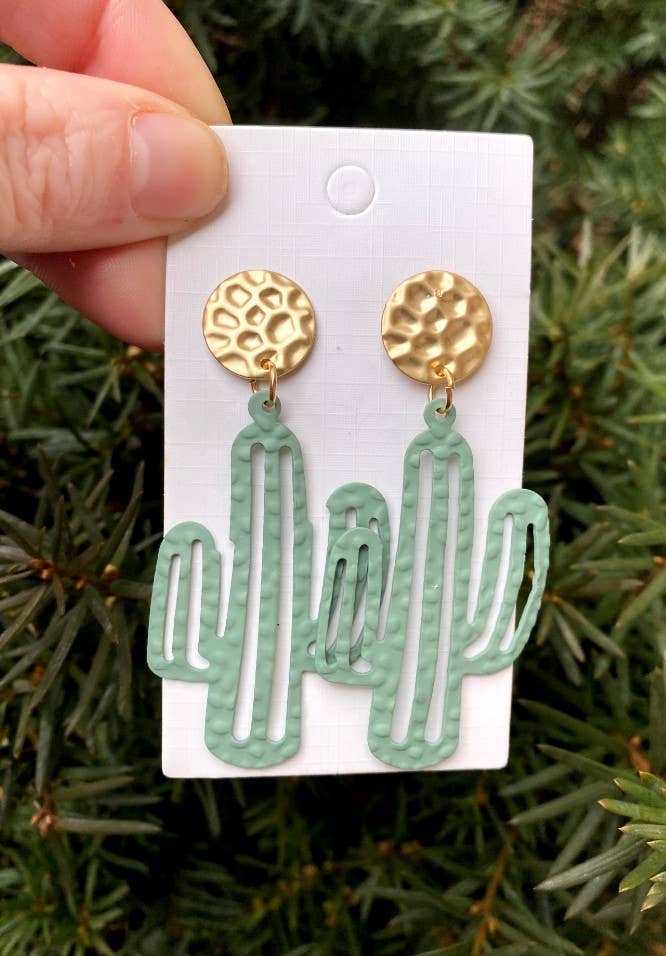 Cactus Earrings Southwest Western