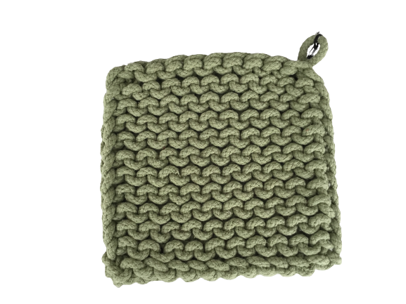 Green Crochet Pot Holder 8