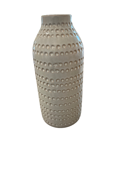 White Pattern Vase, 11.5