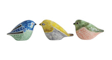 Load image into Gallery viewer, Stoneware Hand Painted Birds 2.5&quot;h
