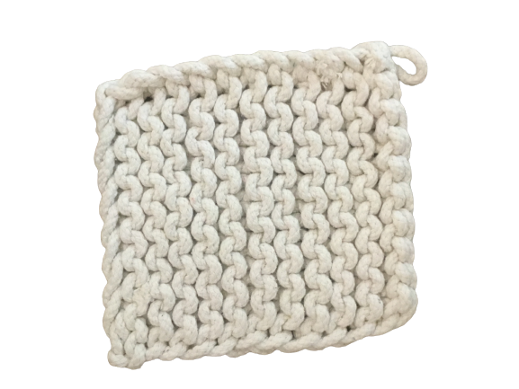 White Crocheted Pot Holder
