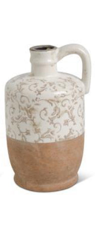 Cream Crackle Ceramic Vase Floral 10