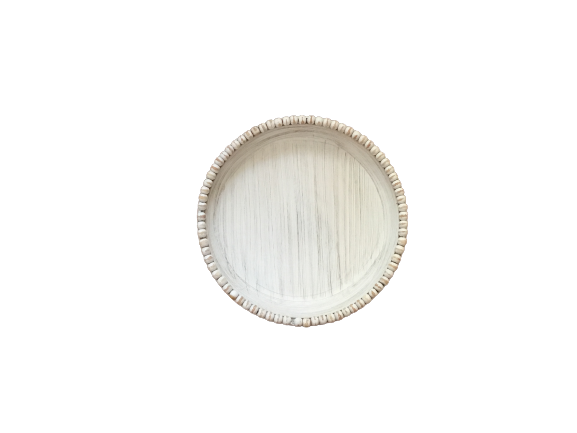 White Beaded Bowl 14