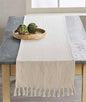 Off White Fringe Table Runner