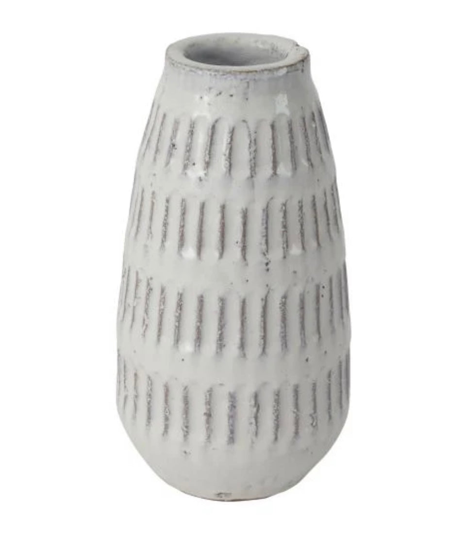 Kanab Vase White Terra Cotta 4.5