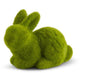 Mossy Flocked Bunny Laying Ear Up